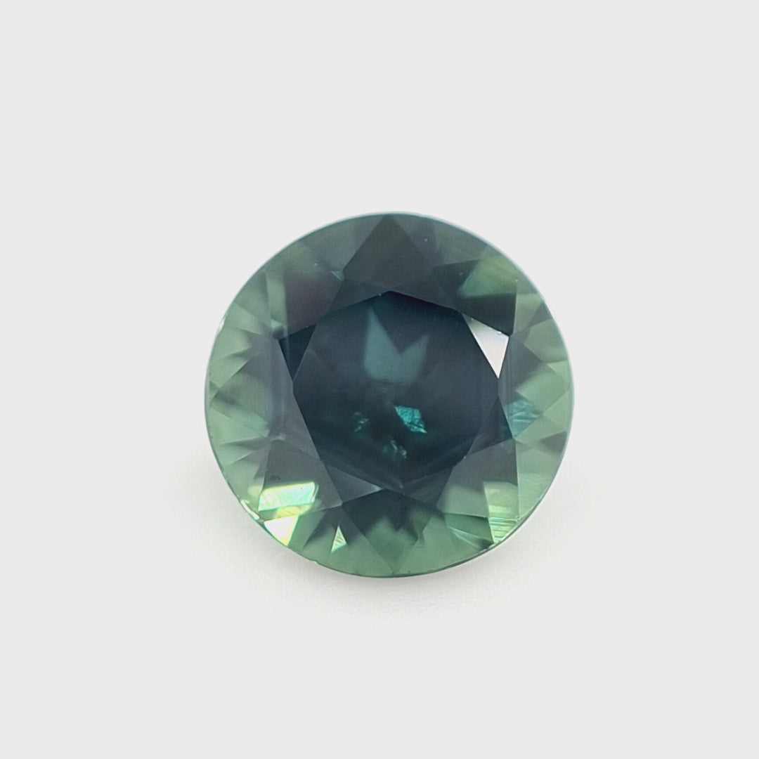 1.94ct Australian Sapphire, Parti Teal, Blue, Green - Round