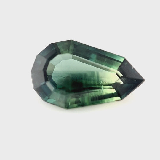 1.20ct Australian Sapphire , Blue, Teal, Yellow - Pear cut