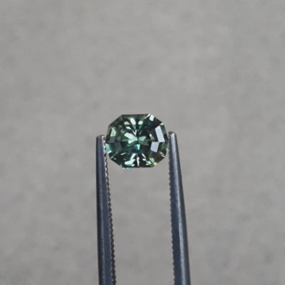 1.15ct Australian Sapphire, Teal, Green, Blue - Decagon