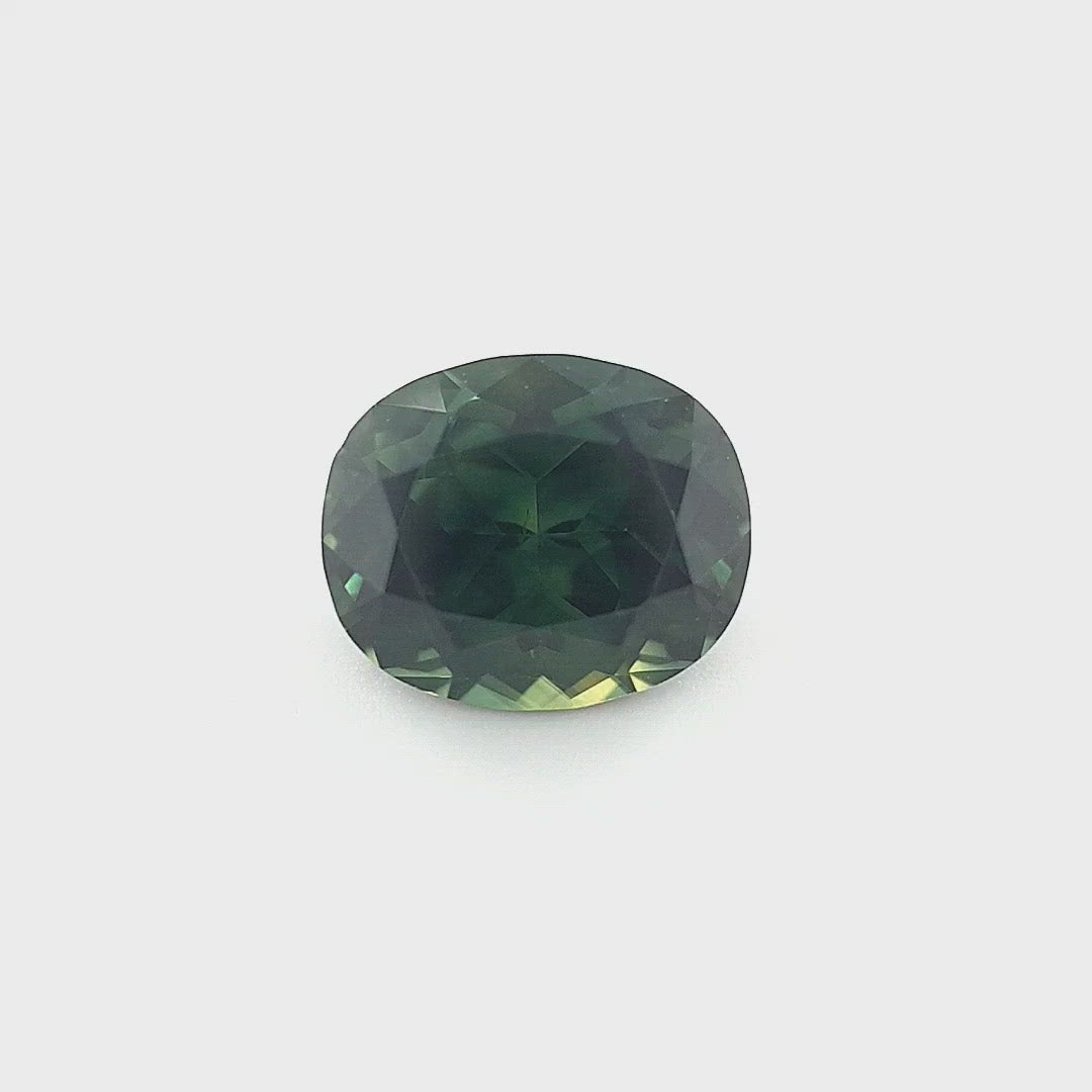 2.61ct Australian Sapphire, Parti, Blue, yellow, Teal, Green - Oval