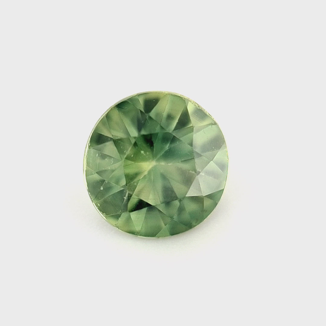 0.62ct Australian Sapphire, Green - Round