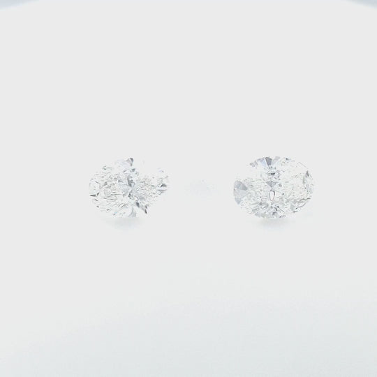0.62ct TDW Australian Argyle Diamond Pair - Oval