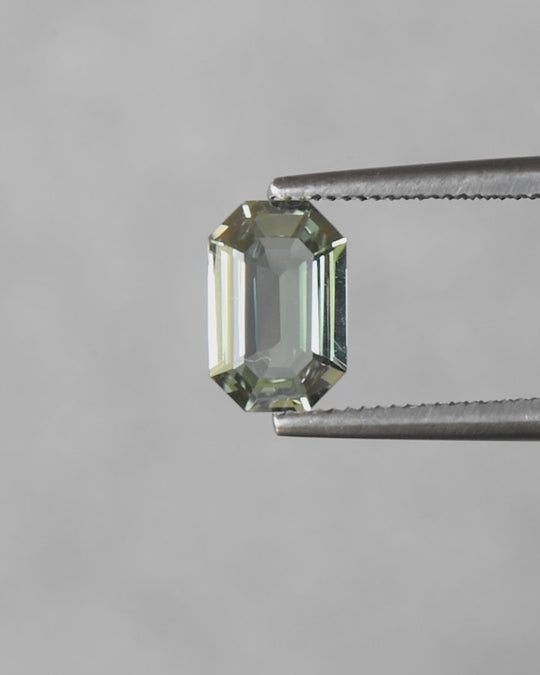 1.10ct Australian Sapphire, Teal, Green, Blue - Emerald Cut