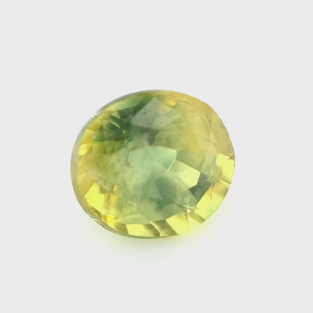 1.55ct Australian Sapphire, Yellow, Blue - Oval