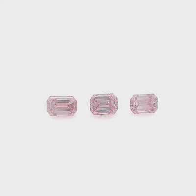 Pink Argyle Diamond Trilogy - Emerald Cut