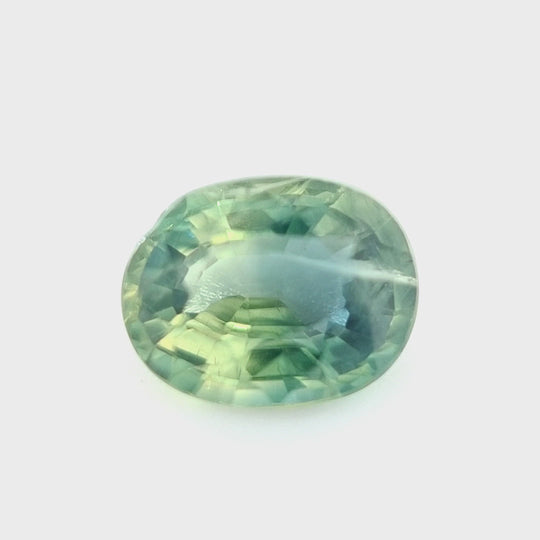 1.11ct Australian Sapphire, Teal, Blue, Yellow - Oval