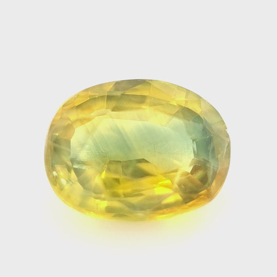 1.72ct Australian Sapphire, Yellow, Blue - Oval
