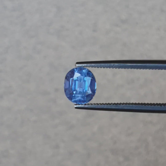 1.58ct Ceylon Sapphire, Blue, Violet - Oval, Cushion