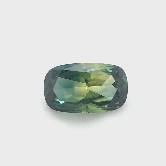 1.36ct Australian Sapphire, Parti, Blue, Yellow - Cushion Cut