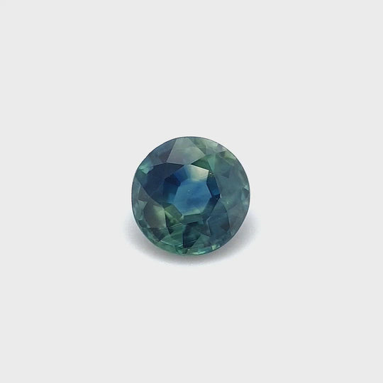 0.65ct Australian Sapphire, Parti, Blue, Yellow, Green, Teal - Round