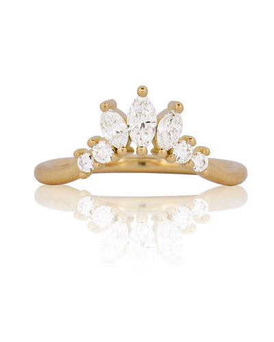 Marquise crown ring - Choose Colour and Ring Size