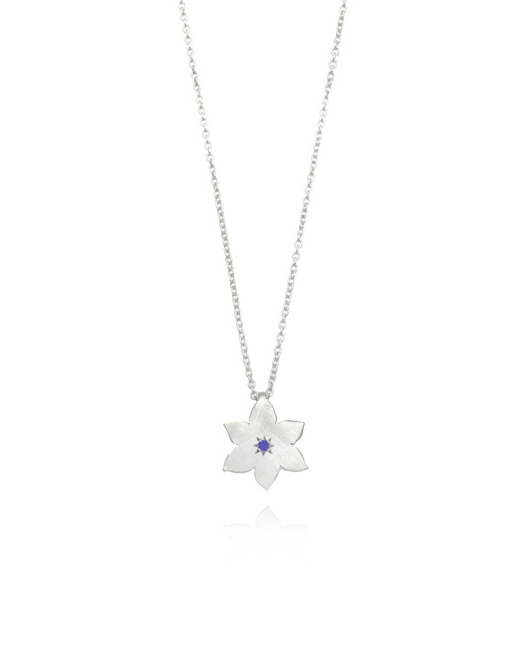 Metallic Sun Orchid Pendant - Medium - Sterling Silver