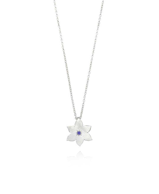 Metallic Sun Orchid Pendant - Medium - Sterling Silver