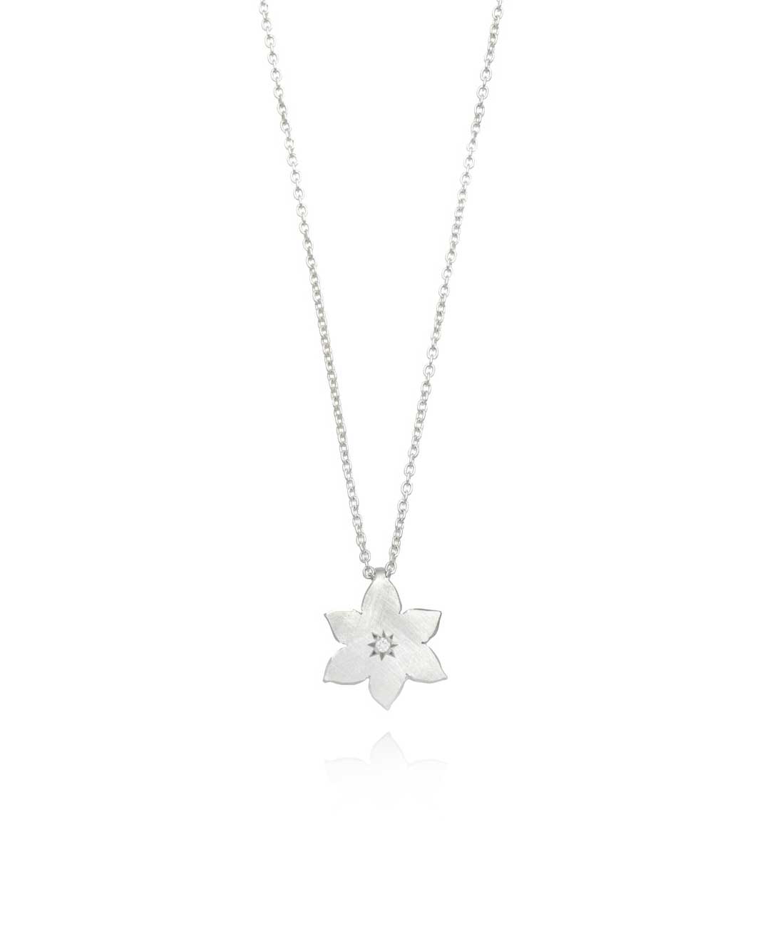 Metallic Sun Orchid Pendant - Medium - Sterling Silver