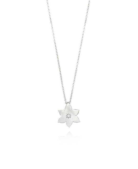 Metallic Sun Orchid Pendant - Medium - Sterling Silver