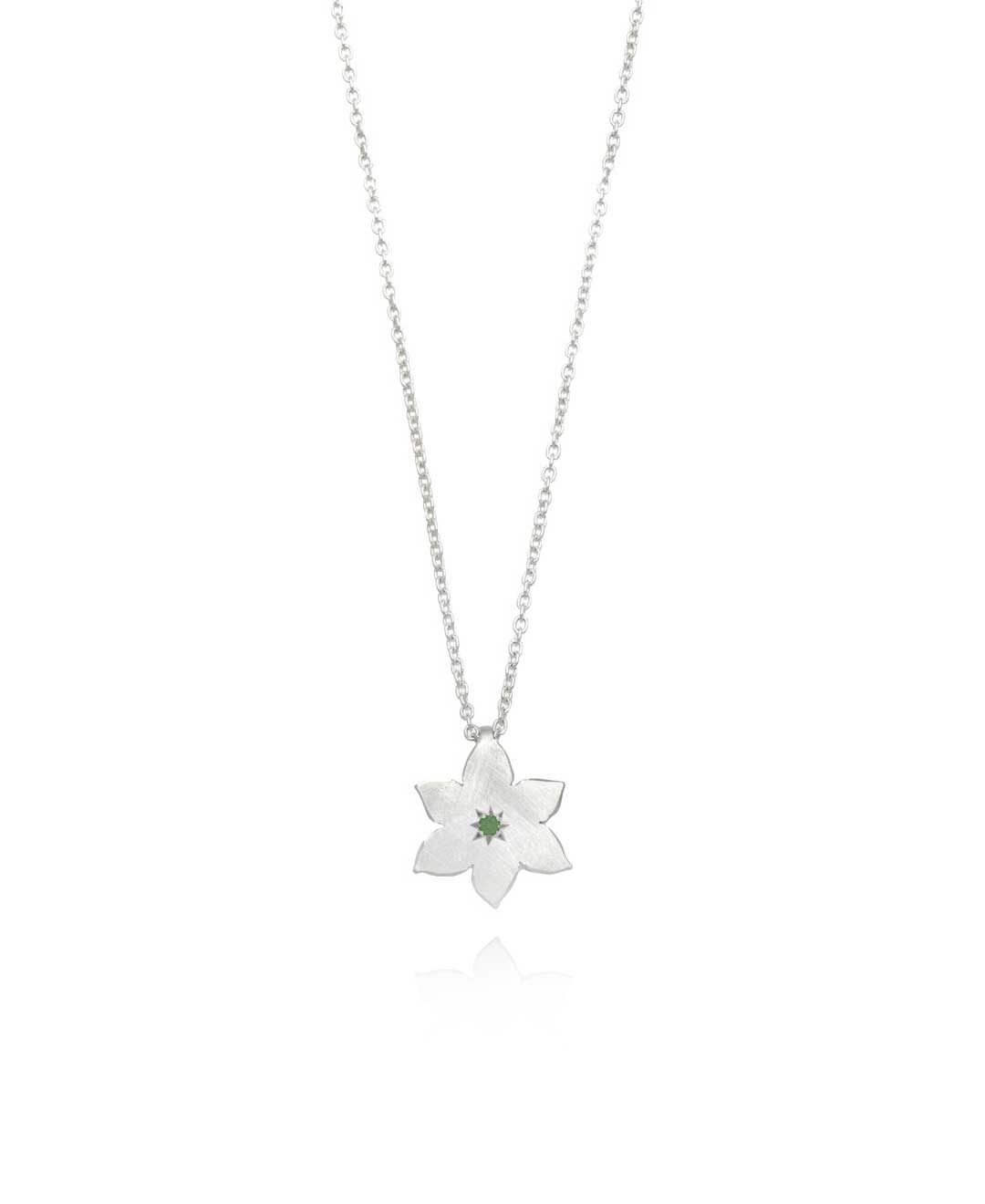 Metallic Sun Orchid Pendant - Medium - Sterling Silver