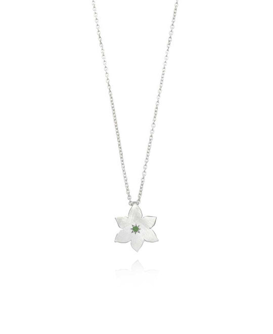 Metallic Sun Orchid Pendant - Medium - Sterling Silver