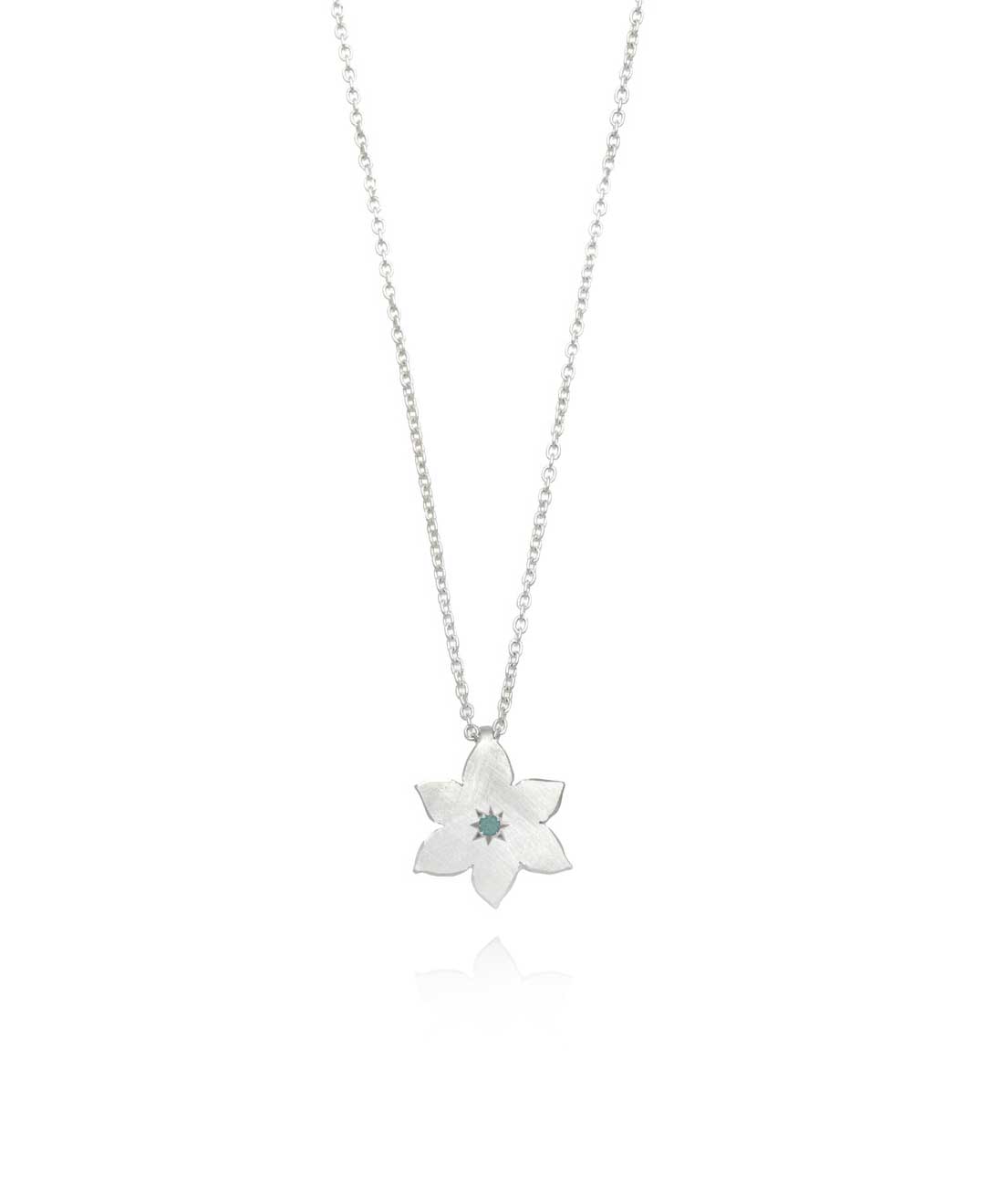 Metallic Sun Orchid Pendant - Medium - Sterling Silver