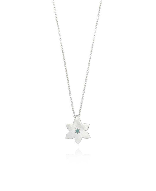 Metallic Sun Orchid Pendant - Medium - Sterling Silver