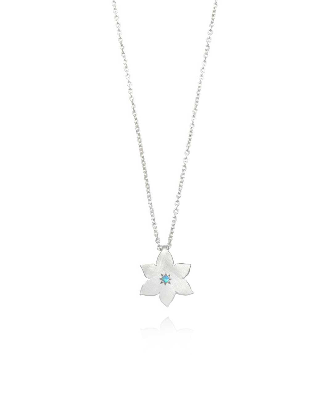 Metallic Sun Orchid Pendant - Medium - Sterling Silver