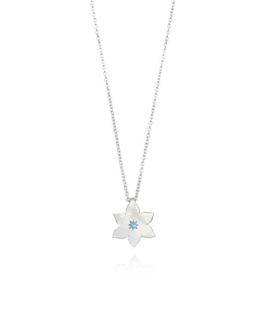 Metallic Sun Orchid Pendant - Medium - Sterling Silver