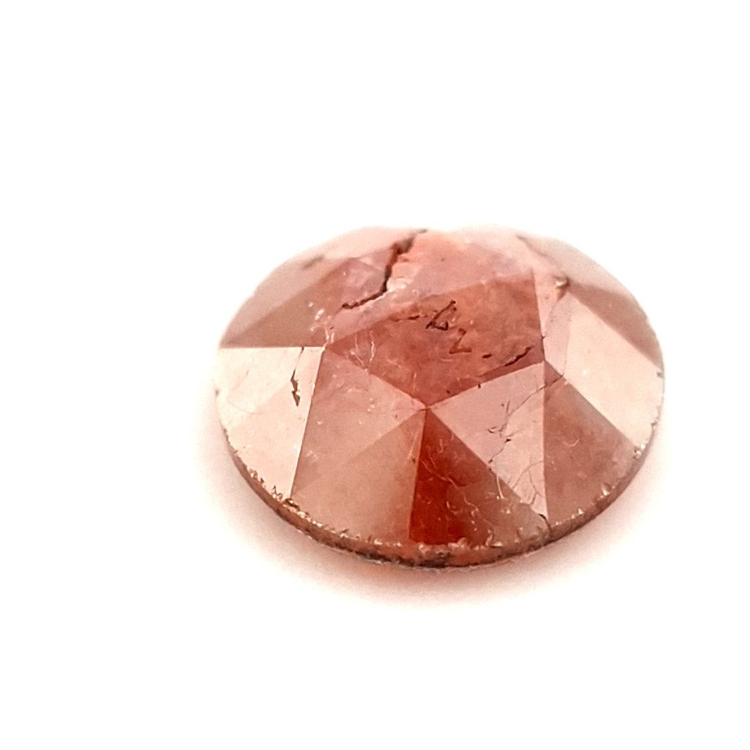 0.66ct Red Botswana Salt and Pepper Diamond - Round Rose Cut